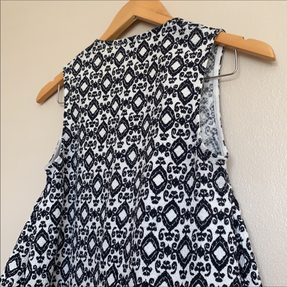 Anthropologie Postmark blue geometric Quilted texture Top XSP - Picture 4 of 6